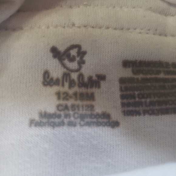 Reusable Swim Diaper Sea Animal Theme Elastic Waist Snaps Sea Me Swim 12 Month - Picture 4 of 4